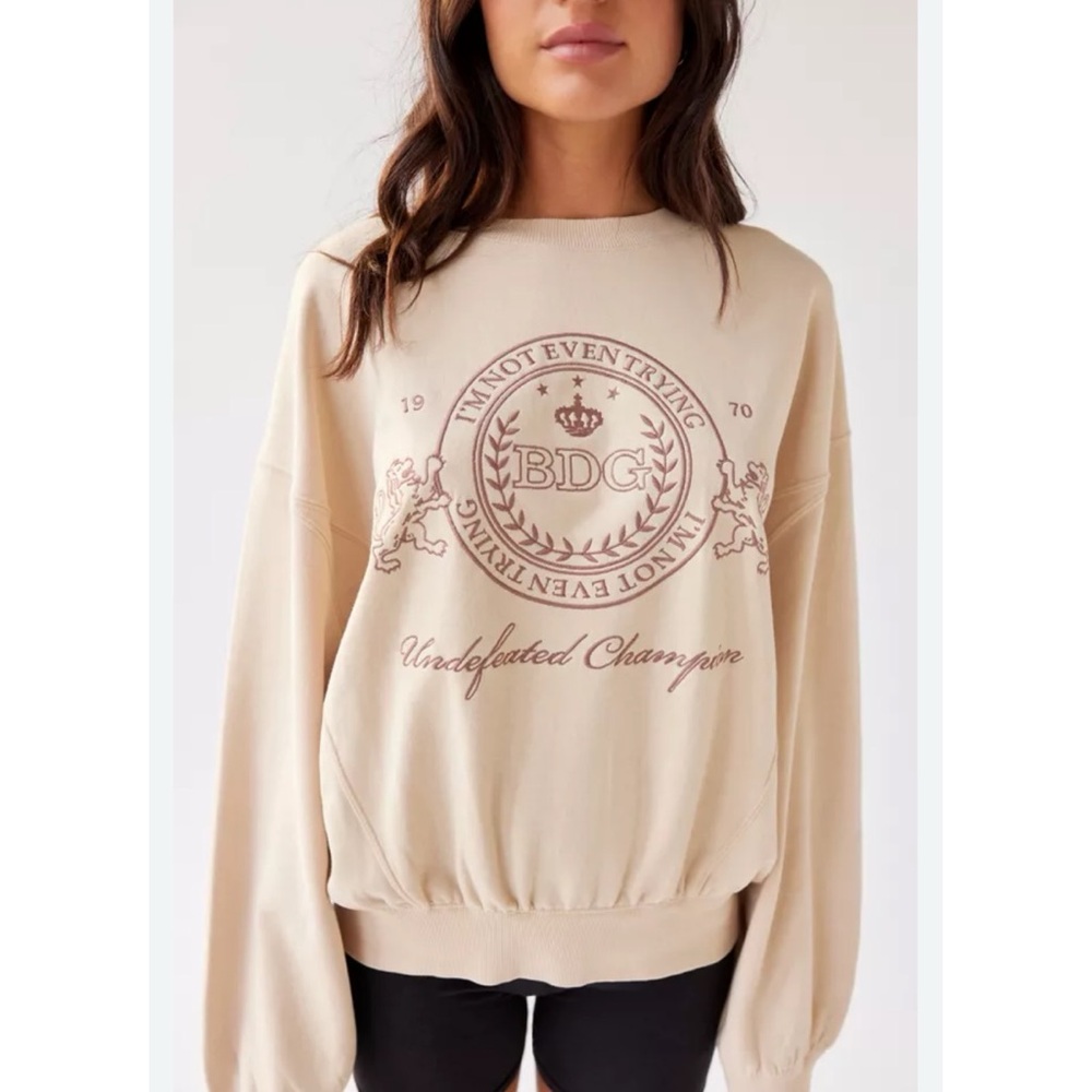 BDG Urban Outfitters Crest Pullover Sweatshirt Top, M